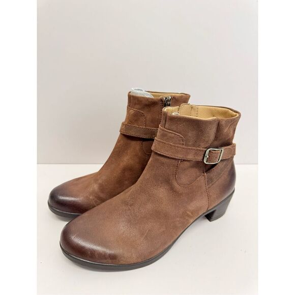 Dansko Boots Size 7 Cagney Brown Burnished Suede Ankle‎ Distressed Booties NEW - Picture 4 of 9